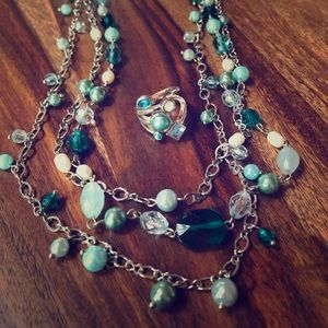 Lia Sophia Necklace & Ring Set